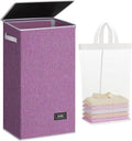 SOLEDI Laundry Hamper with Lid 100L Large & Tall Collapsible Laundry Basket, Clothes Hamper with Bag Removable Easy to Carry,
