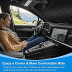 Windshield Sun Shade for 2020-2025 Cadillac CT5 Accessories, Foldable Window Sunshade Sun Visor Protector, Front Windshield Sunshade Sun Shield Blocks UV Rays Heat