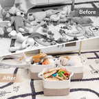 Goodpick Cube Storage Bins - Shelf Baskets for Toys Storage, Closet Storage Bins for Towel Book Clothes, Woven Basket for She