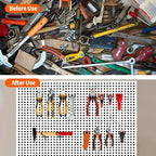 4 Inch Black Pegboard Hooks, 36 Pack– Heavy Duty Tool Hangers Compatible with 1/4″ Thick Pegboards (Fits Standard 3/16″ Holes