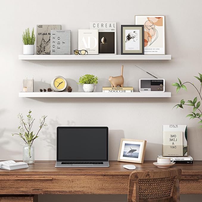 Heimlove Floating Shelves for Wall 40 Inch,Mounted Storage & Display Hanging Shelf with Invisible Brackets,for Bedroom,Living