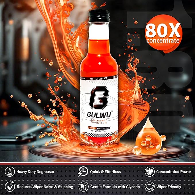Windshield Washer Fluid Concentrate-High Performance Car Glass Cleaner for Ice, 3-in-1 powerfully removes Grease, Bug Residue
