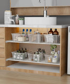 FIRJOY Expandable Wall-Mounted Closet Shelf Organizer, Adjustable Storage Rack, Heavy Duty (White, 46" - 56.5")