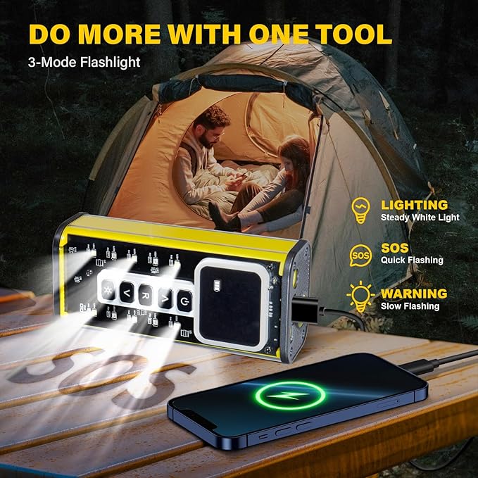 Upgraded Tire Inflator Portable Air Compressor, 150PSI Fast Cordless Air Pump for Car Tires, Auto Shut-Off Fast Inflation Tire Pump with Pressure Gauge & LED Light for Car, Bike, Motorcycle, Ball
