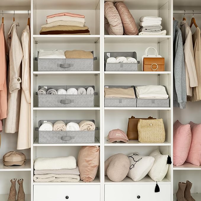 GRANNY SAYS Trapezoid Storage Bin, Closet Shelf Organizers, Fabric Storage Bins with Handles, Closet Shelf Organizers and Sto