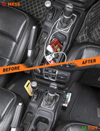 Savadicar GT-2 Shifter Storage Box, American Flag Gear Shift Tray, Center Console Organizer for 2018-2025 Jeep Wrangler JL JLU 4XE & Gladiator JT, Interior Accessories, Black,1 PC