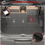 Floor Mats Compatible with 2019-2025 2026 Subaru Ascent Cargo Mat Liner TPE Back Seat Cover Protector 2023 Ascent Accessories (Fit 7&8 Seats, Trunk Mat+3rd Row Backrest Mats+Floor Mats)
