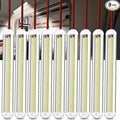 ropelux 12v Led Light Bar Strip, 120leds 1500LM 8W DC 12 Volt Led Strip Lights Fixtures with Switch, Enclosed Trailer Lights for RV Interior, Van, Truck Lorry, Camper, Boat, Caravan, Motorhome (9Pcs)