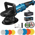 LDHTHOPI Dual Action Polisher, 980W 5/6 Inch, 2026 Upgraded 9MM Random Orbital Buffer Polisher for Car Detailing, 2800-5800RMP, 6 Variable Speed Buffer Polisher with 8 Detachable Pads