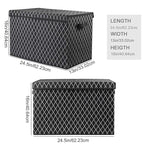 Toy Chest Box Storage Bins for Boys Girls, Kids Large Collapsible Sturdy Container Organizer with Fabric Flip-Top Lid & Handl