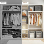 GoMaihe Under Bed Storage with Wheel & Clothing Storage Bin with Metal Frame