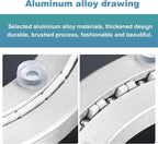 MECCANIXITY Aluminum Lazy Susan 16 Inch Muffler Turntable Ring Large Bearing Metal Rotating Turntable Bearings Swivel Plate H
