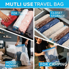 Compression Bags for Travel - Travel Essentials - 30 Pack Space Saver Bags - No Vacuum Needed - Compression Packing Bags for 