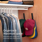 Ozueccr Hat Hook for Baseball Caps – Wall Mounted Vertical Hat Holder, Multi-Purpose Wall Hook, Closet Cap Organizer, Sturdy 