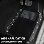 NBTEPEM Bling Car Floor Mats Full Set and Steering Wheel Cover, Universal Fit Most Cars, 4 pcs Sparkle Glitter Diamond Carpet, 5 pcs Bling Car Accessories Set for Women (Black Diamond)