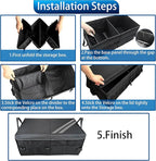 YOSRTER for Dodge Charger Durango Challenger Ram Car Trunk Organizer Collapsible Storage Box with Handle Foldable Lid Non
