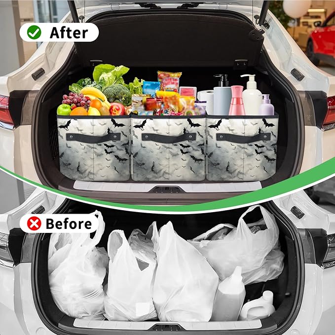 Reusable Grocery Bags Heavy Duty Shopping Bags Foldable Large Tote Bags with Long Handles & Hard Bottom