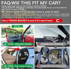 Ovege Car Window Shades 4pcs - Side Window Sun Shades, Silky UV Protection Privacy Baby Suction Magnetic (Black-Opaque, Front&Back 4pcs)