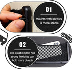 Frienda 2 Pcs Car Storage Net Bag, ABS Plastic Framed Mesh Net Holder, Phone & Cargo Organizer with Screws for Auto, Rv, Boat, Truck Pocket Storage (9 x 4 Inch)