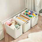 5 pack large plastic White storage bins with Lids, Toy Box Chest with Handle，Organizer Containers Baskets for Baby,Nursery，Sh