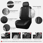 CAR PASS 3D Air Mesh Seat Covers for Cars, Bling Diamond Leather Foam Car Seat Covers for 2 Front Interior Sets, Automotive s