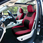 FH Group Car Seat Covers Full Set Cloth,Universal Fit combo,Washable Automotive Seat Covers,Low Back Front Seat Covers,Airbag