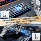 Handheld Car Vacuum Portable Cordless（Equipped with a one-Touch Window Breaker and Seatbelt Cutter ） Car Vacuum Cleaner with 