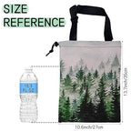 Foggy Forest Car Garbage Bag,Waterproof Small Car Trash Bag Hanging Back of Seat,Drawstring Hanging Car Trash Bag with Adjustable Buckle for Car Accessories