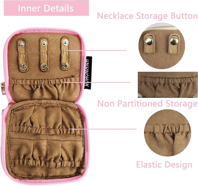 Travel Jewelry Case Small Jewelry Organizer Purse Jewelry Bag Women Christmas Gifts Jewelry Purse for Bracelet Rings Earring 