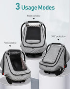 Waterproof Baby Car Seat Cover，YVMVDV Patented Cold Weather Carseat Cover for Babies,Infant Car Seat Cover Canopy for Boy Gir