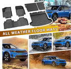 Powerty Floor Mat for Honda Prologue & Chevrolet Blazer EV 2024 2025 2026, All Weather TPE Custom Trunk Cargo Mat Liner with Backrest Mat Replacement for Honda Prologue Accessories