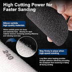 308 Pieces 3 Inch Sanding Discs, GOH DODD Wet Dry Sandpaper with Interface Pad and Backer Plate 1/4" 1/8" Shank, 60-10000 Gri