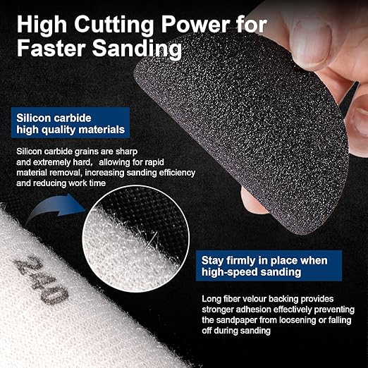 131 PCS 3 Inch Wet Dry Sanding Disc, GOH DODD Headlight Restoration Kit Drill Polishing Kit Sanding Attachment Hook Loop Sand