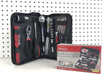 Apollo Tools 56 Piece Compact SAE Auto Tool Set in Zippered Case, Small Mechanic Tool Set for Car Emergency, Motorcycle Repai