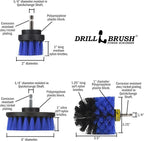 Drillbrush Boat Accessories – Kayak Cleaning Kit – Boat Cleaning Brush Kit – Marine Scrub Brush Attachment for Drill – Rotary