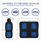 Skechers Memory FoamCar Seat Covers,Thick Cool Touch Fabric Seat Covers,Seat Cover Full Sets Airbag Compatible,Automotive Com