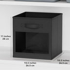 SpaceAid Storage Cubes with Clear Windows, Set of 6 Fabric Bins, 11 Inch Foldable Baskets Boxes for Closet, Cubby Shelf or Cu