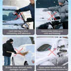 39" Extendable Snow Brush with Ice Scraper & Squeegee for Car Windshield,Rotating Auto Snow Brush with Foam Grip,Heavy Duty Car Snow Brush and Ice Scraper Combo for Truck SUV,Blue