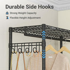 VIPEK L4L Portable Closet with Dimmable LED Lights, L Shaped Clothes Rack for Corner Space-Saving Storage, 3 Hanger rods for 