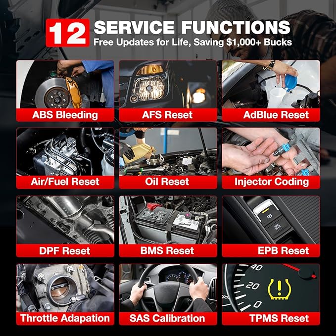 LAUNCH CRP129E Plus V3.0 2026 OBD2 Scanner Diagnostic Tool, Full System Car Code Reader, 12 Reset Service
