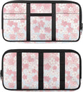 Sun Visor Organizer for Trucks,Cherry Blossom Design Scratch-Resistant Car Sun Visor Storage Bag Auto Sunshade Organizer Bag with Zipper