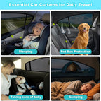 XCBYT Car Window Shades for 2019–2024 Corolla Sedan (Not for Hatchback/Touring/Cross), 4PCS Side Window Sun Shades, Breathable Mesh UV Protection for Baby, Privacy & Heat Insulation