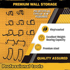 ELEAD 28-Piece Pegboard Hooks with Extension Straps, Heavy Duty Organizer Pegboard Accessories Fit for 1/4" Pegboard, Peg Boa