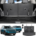 Cargo Mat with Backrest Mats for 2024 2025 2026 Hyundai Santa Fe Car Mat Accessories, All Weather TPE Protector Cargo Liner Trunk Mat(Cargo Mat with Backrest Mats)