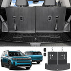 Cargo Mat with Backrest Mats for 2024 2025 2026 Hyundai Santa Fe Car Mat Accessories, All Weather TPE Protector Cargo Liner Trunk Mat(Cargo Mat with Backrest Mats)
