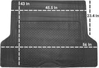 FH Group Climaproof™ Trimmable Non-Slip Vinyl Floor Mats Full Set - Universal Fit for Cars Trucks and SUVs (Black) F11306 + F16400