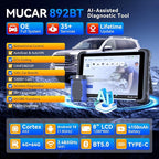 MUCAR 892BT AI-Assisted Bidirectional Scan Tool, Full System OBD2 Scanner, Bi-Directional OBD2 Scanner Diagnostic Tool,ECU