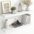 36 Inch Floating Shelves for Wall, 8 Inch Deep Floating Shelf for Storage & Display, Rustic Wall Mounted Shelf with Invisible
