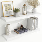 36 Inch Floating Shelves for Wall, 8 Inch Deep Floating Shelf for Storage & Display, Rustic Wall Mounted Shelf with Invisible