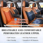 Coverado Seat Covers, Front Car Seat Cover, 2 Pack Breathable Nappa Leather Seat Cover, Waterproof Car Seat Protector, Car Se